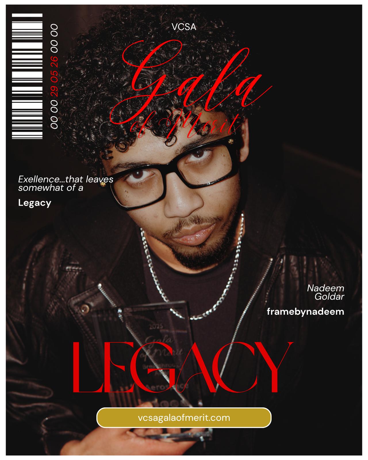 Magazine cover portrait — Gala of Merit award night