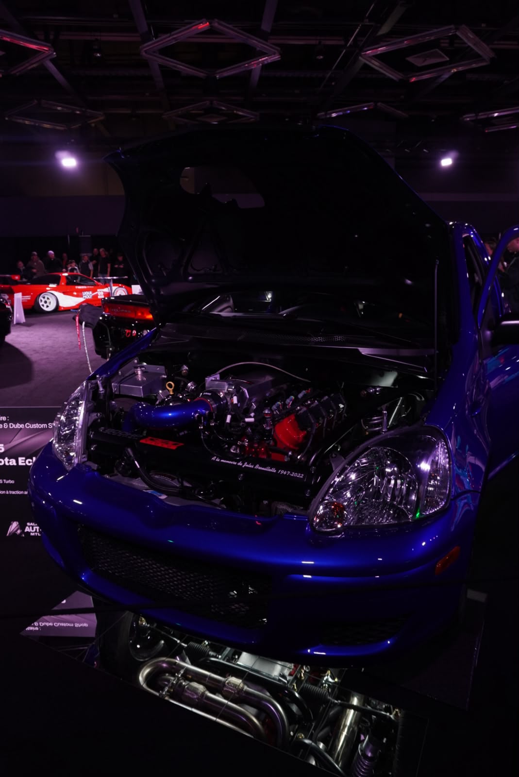 Show car engine bay at Salon de l'Auto